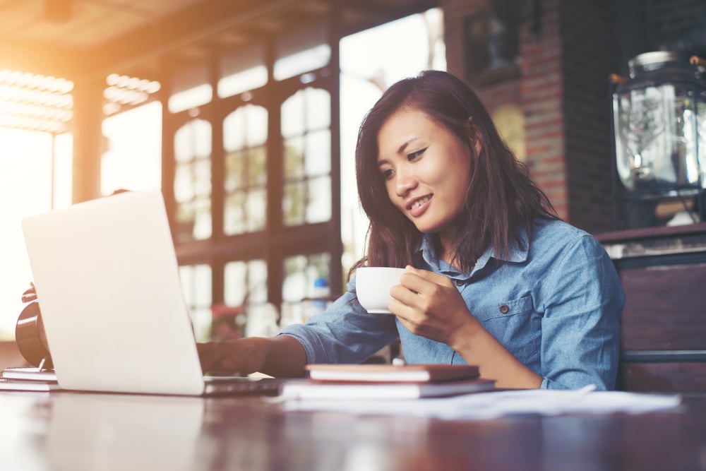 woman working