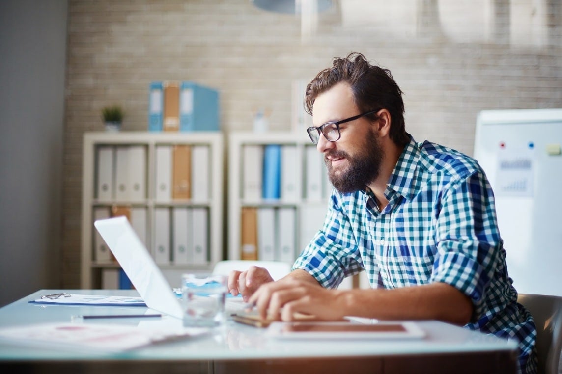 man on laptop