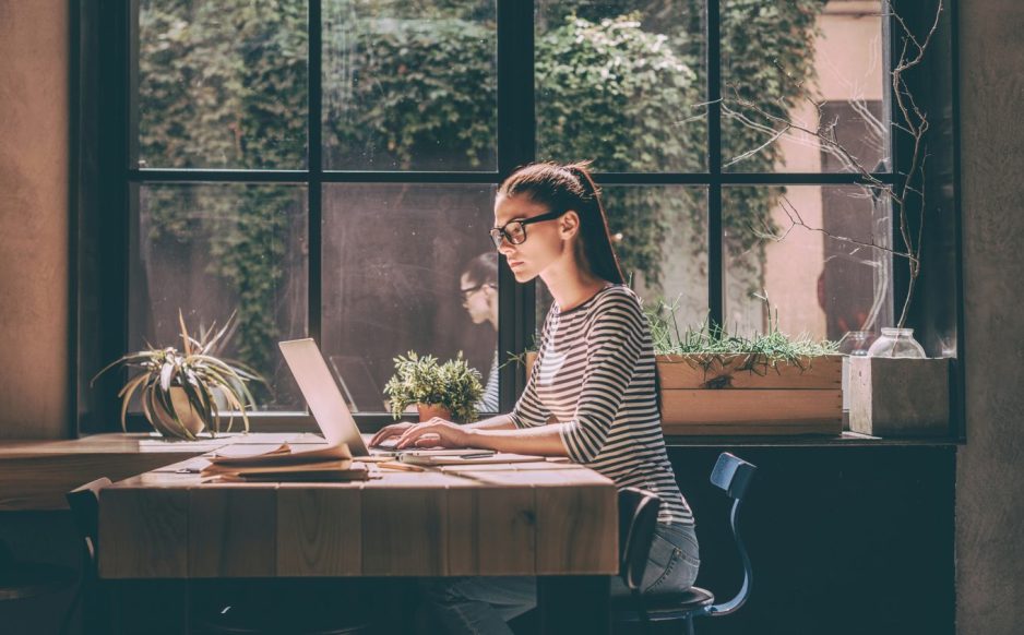 woman working