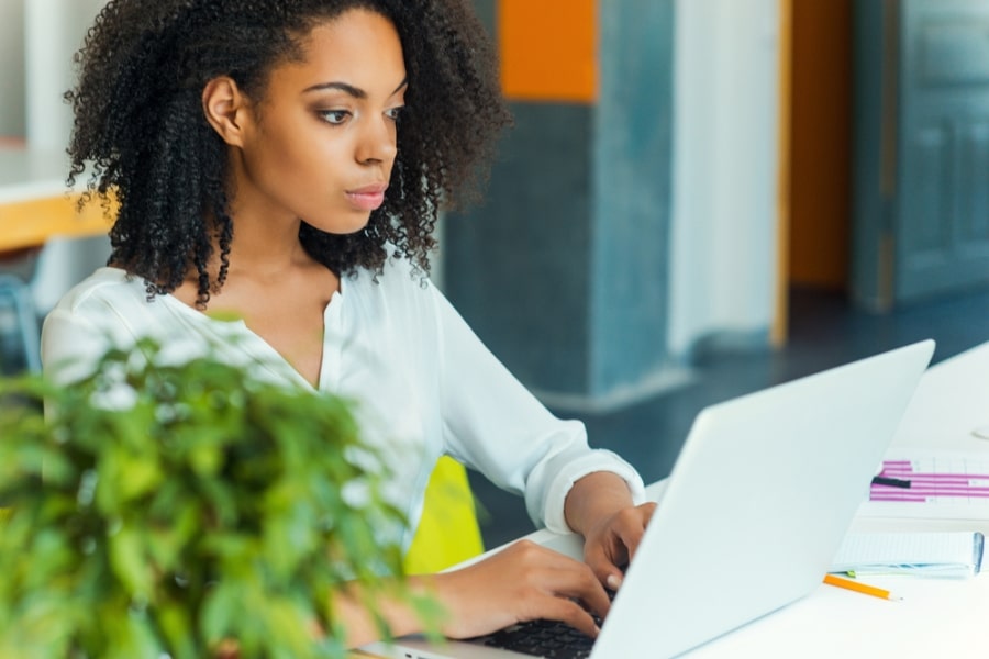 woman on laptop