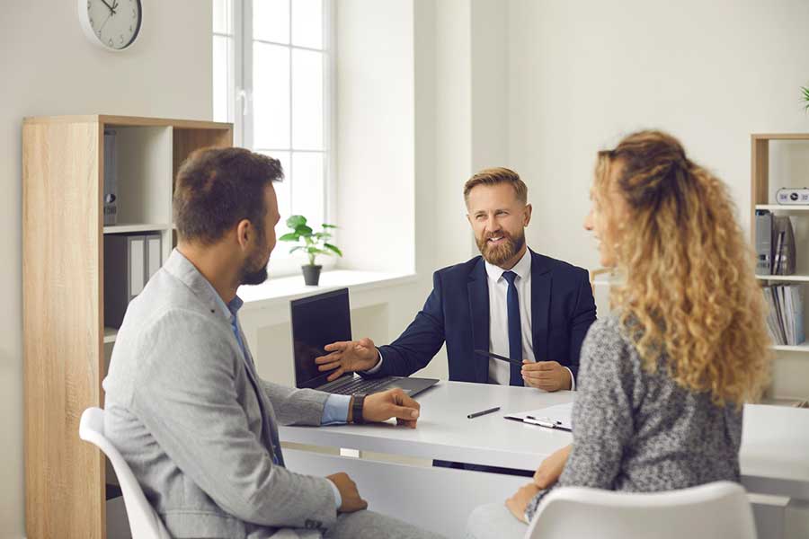 couple meeting with credit expert